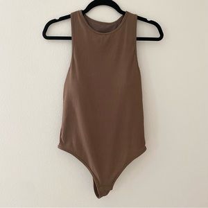 Klassy Network Brown High Neck Bramisuit